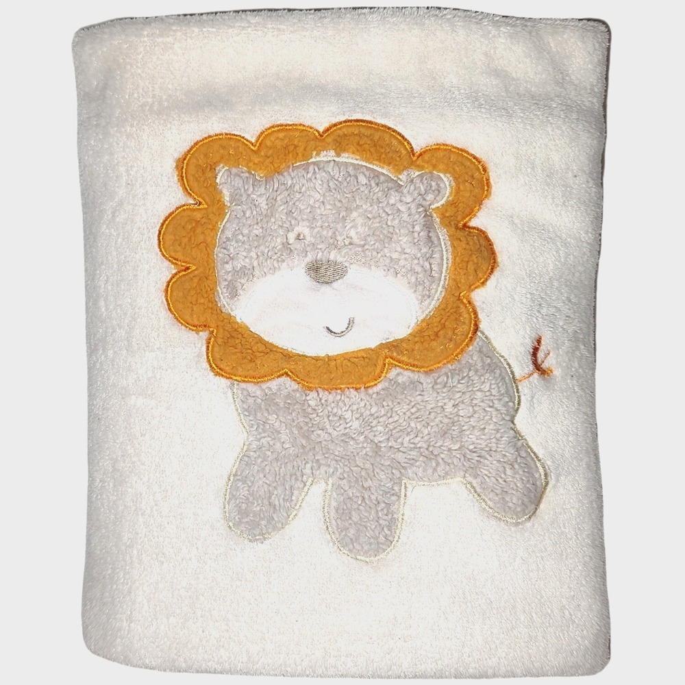 Cutie Pie Beige Lion Baby Blanket Soft Fleece Jungle Safari‎ Lovey Tan Cream